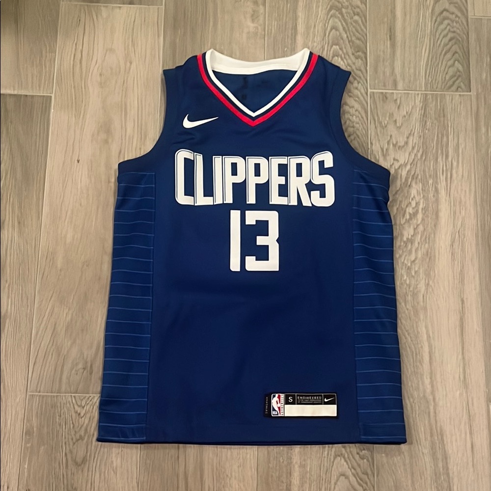 Nike Boys Blue and White Clippers Paul George Jersey Size: S